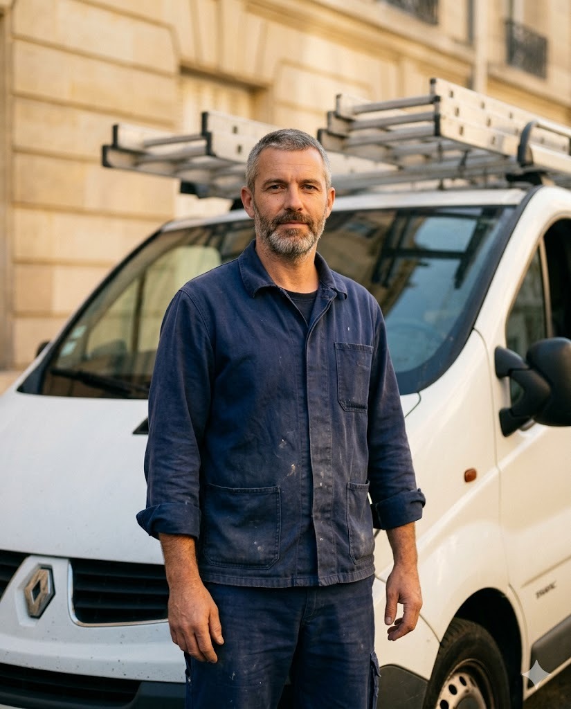 Portrait de l'artisan Medétanch dans son atelier à Bordeaux
